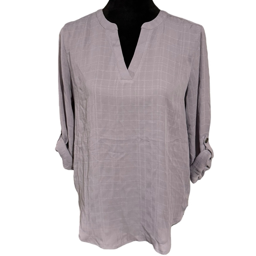 Maurices Purple Checkered Blouse
